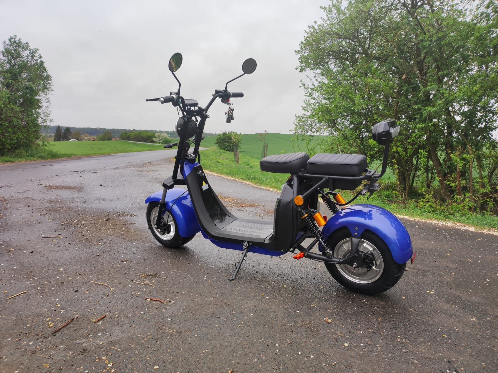 Elektrokoloběžka C2 2000W Modrá – detail 9