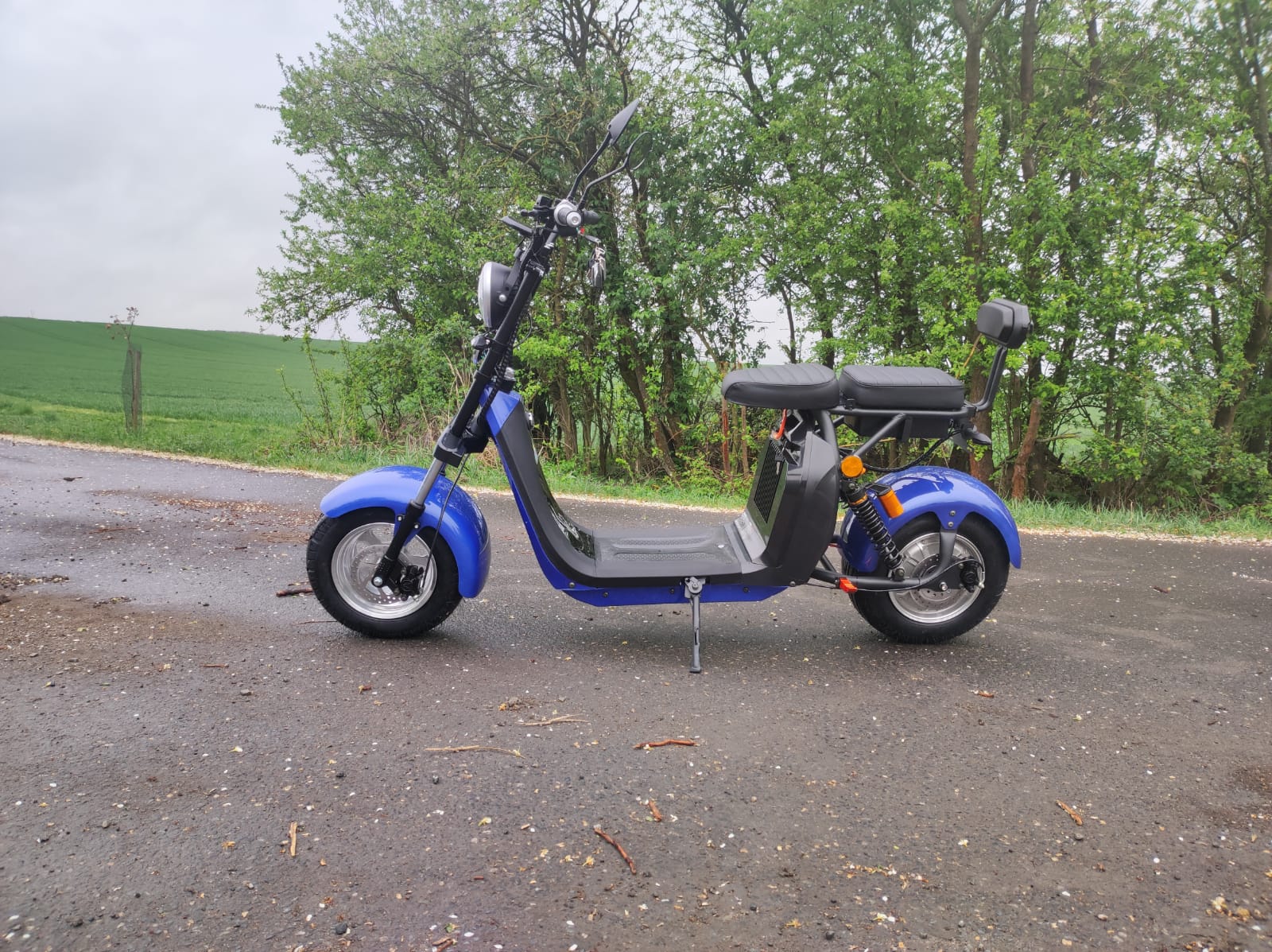 Elektrokoloběžka C2 2000W Modrá – detail 10